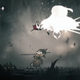 A small, stylized bug is fighting other small, stylized bugs.